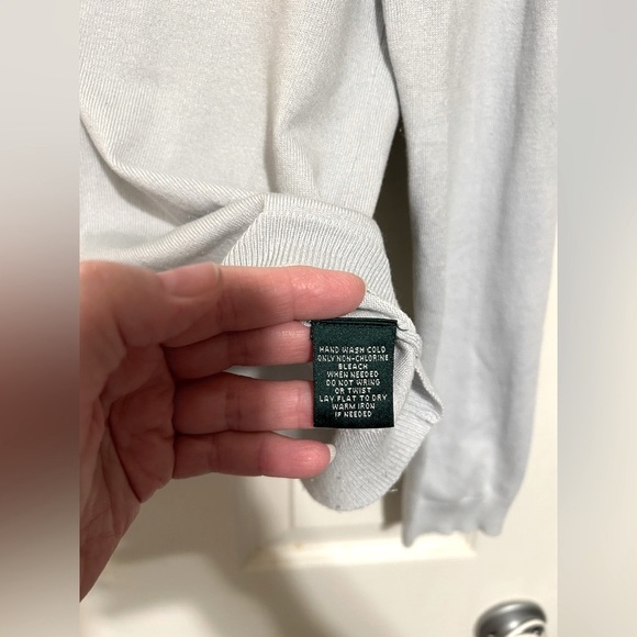 Ralph Lauren Women Sweater Pullover Grayish/light blue Crewneck Size M - Picture 3 of 3